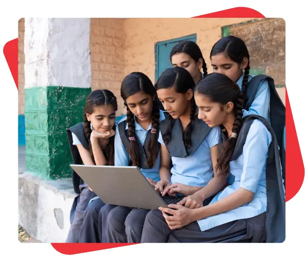 Group of children learning